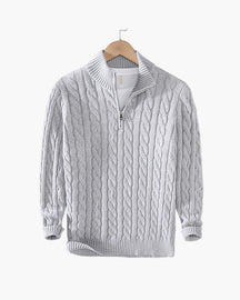 TAEBAEK Zipped Cable Sweater