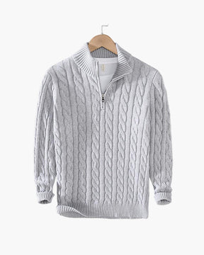 TAEBAEK Zipped Cable Sweater