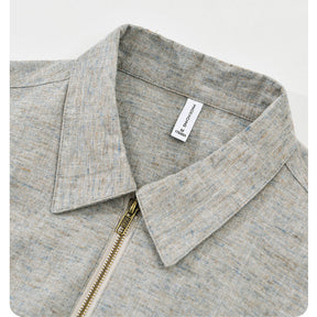 Constantino Taro Cotton Linen Zip Jacket