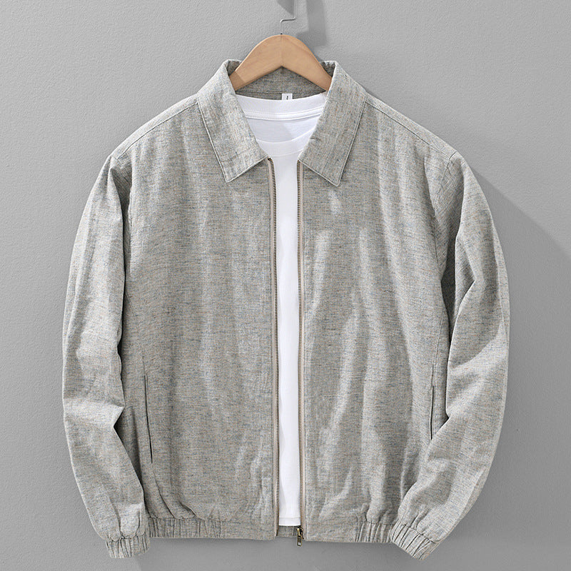 Constantino Taro Cotton Linen Zip Jacket