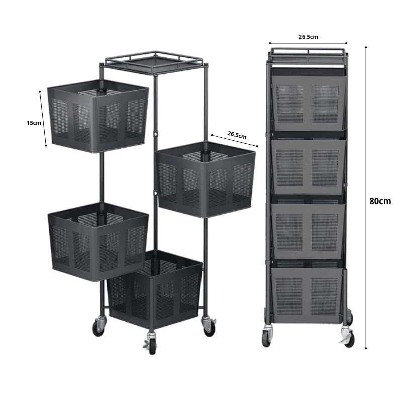 Estante de cocina con 4 niveles