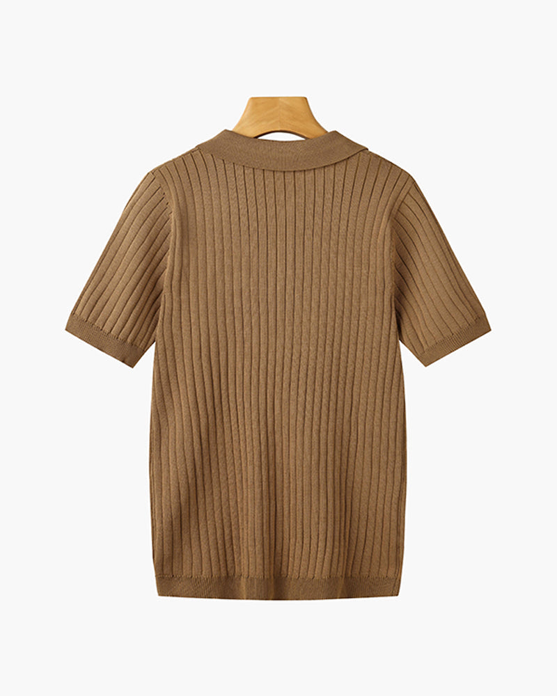 GIMCHEON Knitted Polo Shirt
