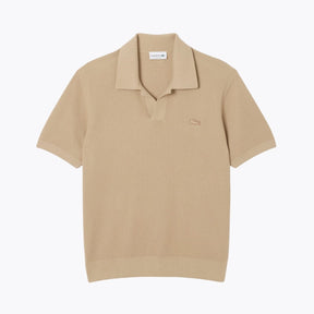 LC Cotton Blend Open Polo Collar Sweater