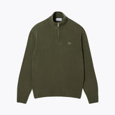LC Zipped High Neck Carded Wool Sweater