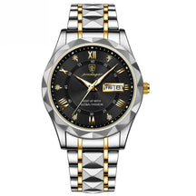POEDAGAR Luminous Steel 40mm Watch - Water Resistant | Transferred steel