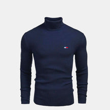 TH Turtleneck Cable-Knit Wool Sweater